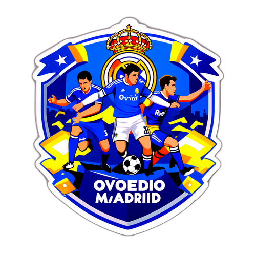 Fotbollsmatch mellan Real Oviedo och Real Madrid