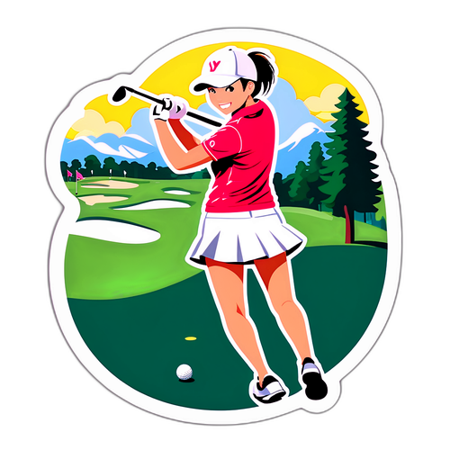 ゴルフを楽しむ選手・安田優香