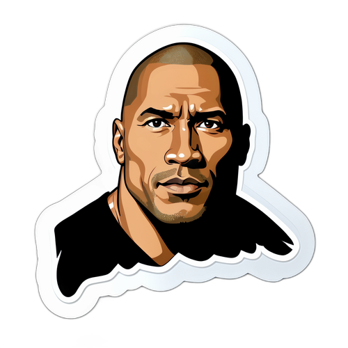 Sticker cu silueta lui Dwayne 'The Rock' Johnson