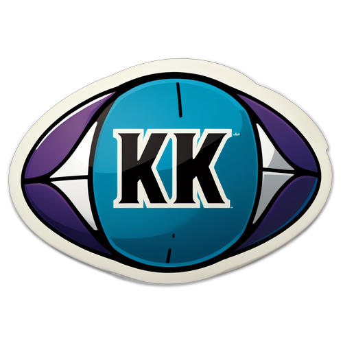 Sporty klistremerke med KBK-logo