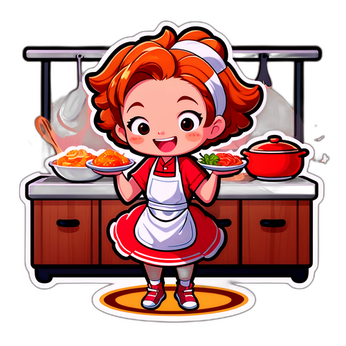 アサイチスタジオで生姜焼きを楽しむキャラクターデザイン