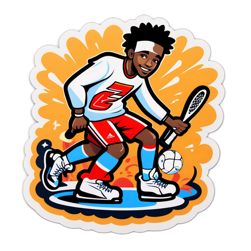 Playful Sticker of Zebby Matthews