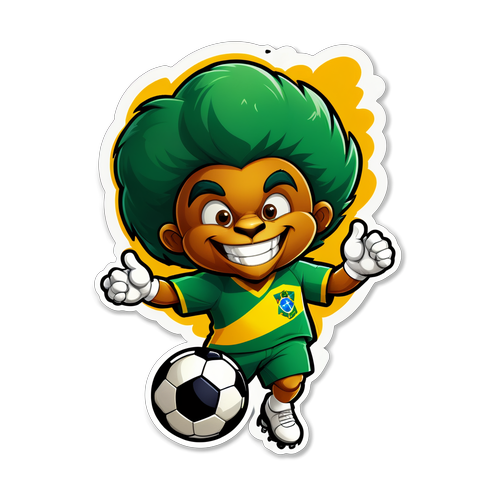 O Mascote da Seleção Brasileira Encanta em Campo: Energia e Alegria em Cada Jogado!