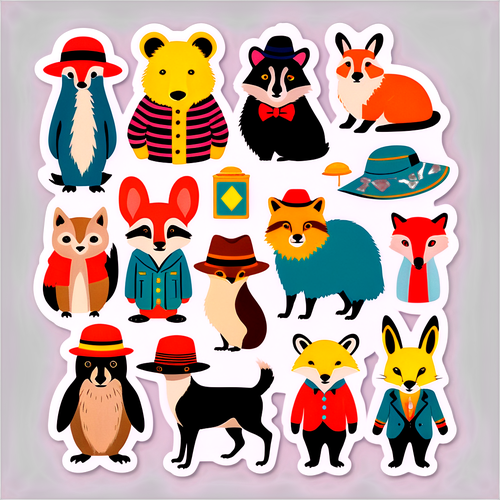 Collage Vintage Ispirato a Wes Anderson