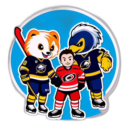 Playful Mascot Face-Off Sticker