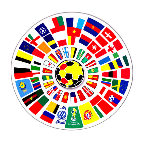 Aufkleber zur UEFA Champions League mit verschiedenen Länderflaggen