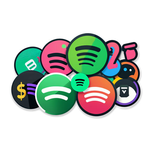 สติกเกอร์ Spotify Wrapped 2024 แสดงเพลงยอดนิยมในปีนี้