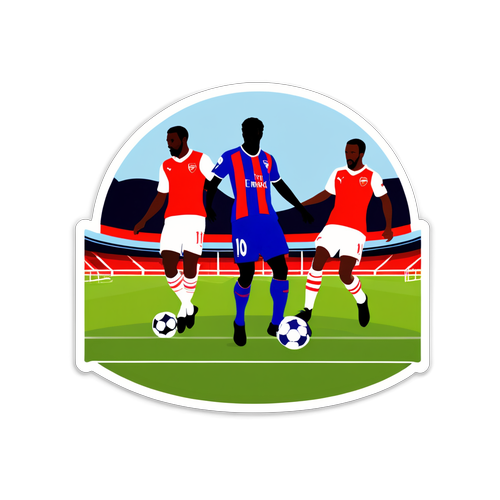 Stiker Minimalis Arsenal vs Crystal Palace