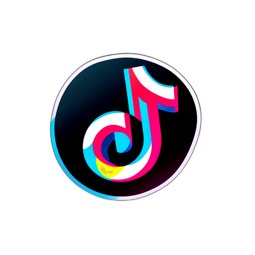Наклейка з логотипом TikTok