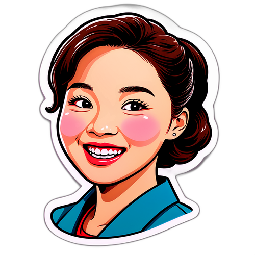 김옥빈의 미소와 영화 필름 테마 스티커