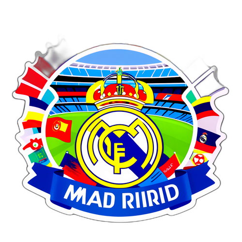Samolepka Real Madrid s radostnými fanoušky