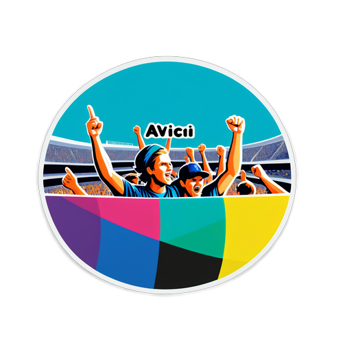 Nálepka fanoušků v Avicii Areně