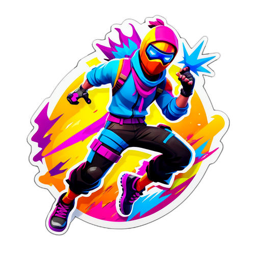 Vibrant Fortnite Karakter Klistermærke