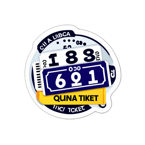 Adesivo Representando o Bilhete da Quina 6831