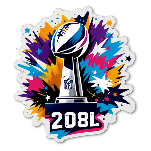 Vibrant 2025 Super Bowl Celebration Sticker