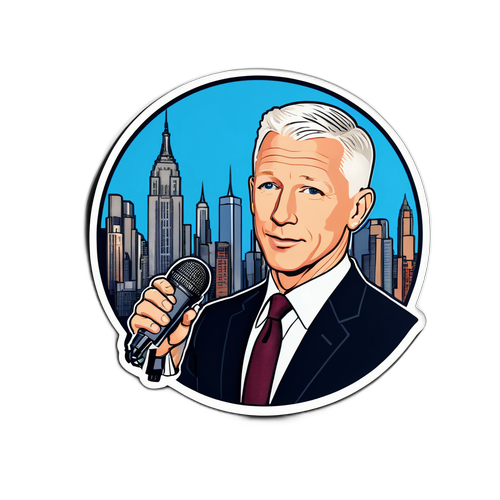 Sophisticated Anderson Cooper Sticker