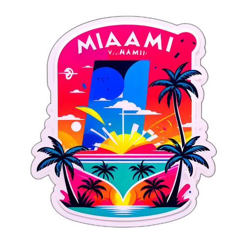 Stiker Pesta Pertandingan Miami vs PSG