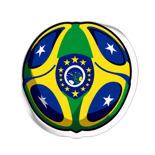 Stiker Sepak Bola Brasil Bergaya