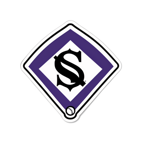 Sporty Baseball Diamond Sticker
