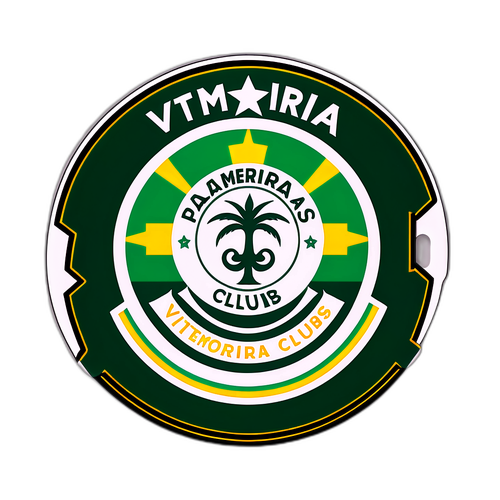 Стикер с символами футбольных клубов Пальмейрас и Витория