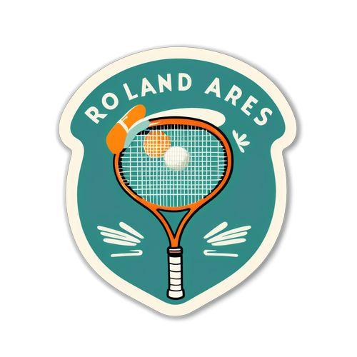 Roland Garros-inspirerad klistermärke