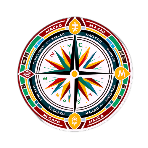 Diseño de brújula con la palabra 'Macao'