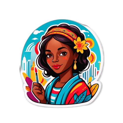 Autocollant pour promouvoir un événement culturel à Marseille