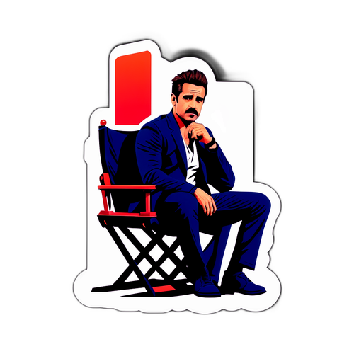 Stylish Cinematic Colin Farrell Sticker