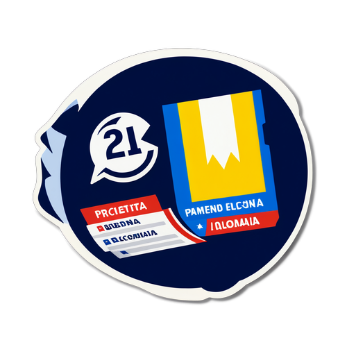 Sticker reprezentând alegerile prezidențiale din România