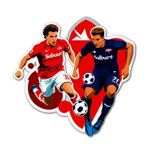 Die Aufregung des Fußballs: Fange die Leidenschaft von RB Salzburg gegen Twente in einem dynamischen Sticker-Design!