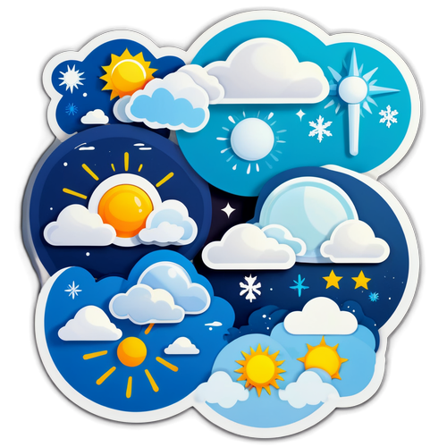 Nostalgischer Wetteraufkleber