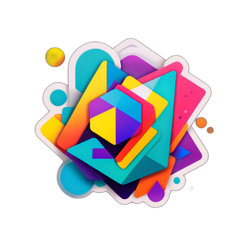 Design moderne de TF1 Plus avec des formes géométriques