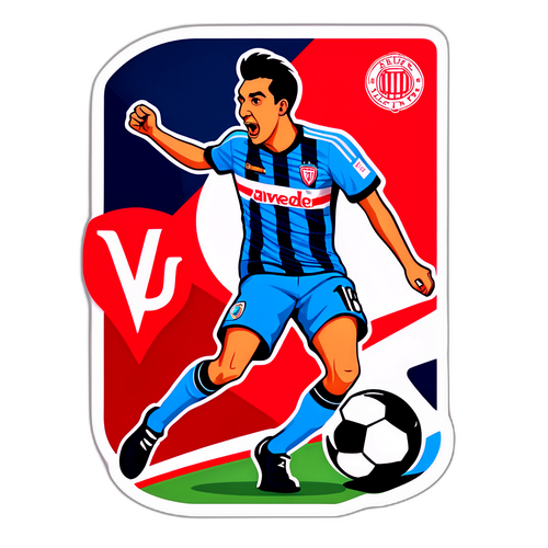 Adesivo a Tema Calcio: Racing Avellaneda vs River Plate