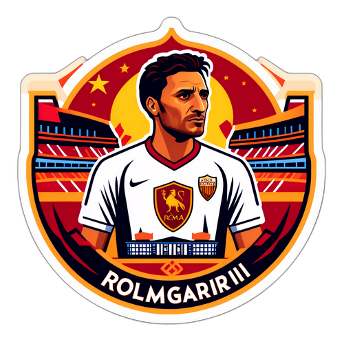 Reka Bentuk Sticker Pertandingan Roma vs Cagliari