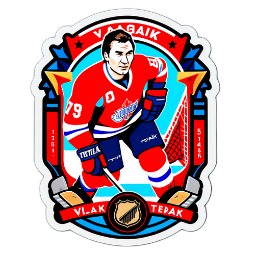 Дизайн с портретом Владислава Третьяка