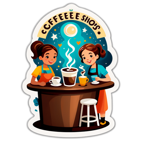 Magical Coffee Shop Sticker