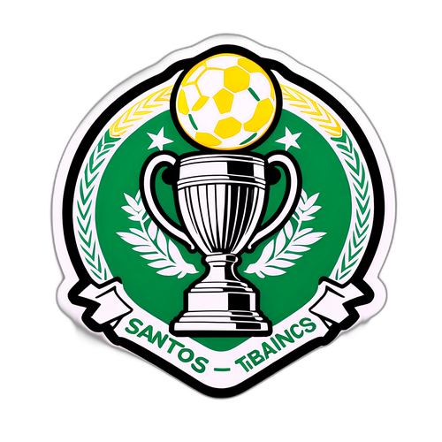 Santos Takımının Tarihi Başarılarını Kutlayan Sticker