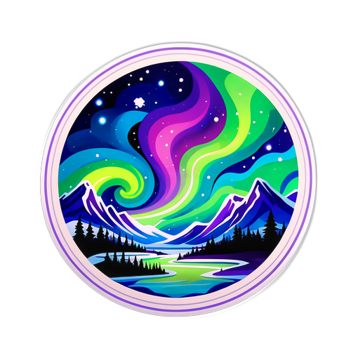Aurora Borealis Klistermärke