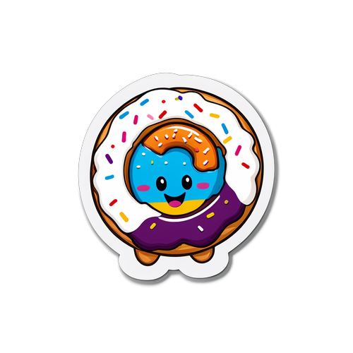 Rasakan Keceriaan! Stiker Donut JCO yang Ceria Ini Akan Menggoda Selera Anda!