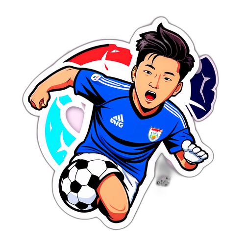 김도훈의 축구 스타일과 열정을 담은 스티커