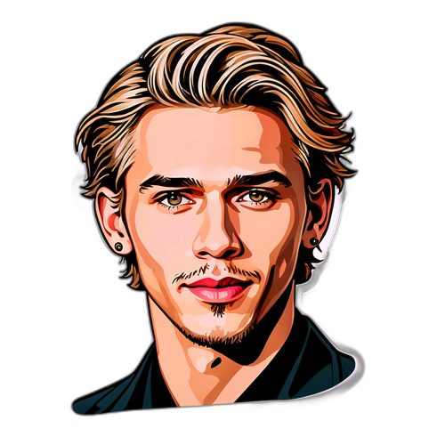 Stylisierte Porträt von Austin Butler