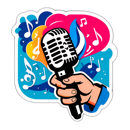 Autocollant classique 'The Voice'