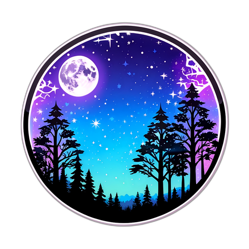 Autocollant Mystique de Pleine Lune de Juillet