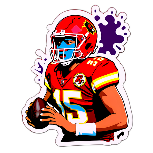 Adesivo do Patrick Mahomes com Design de Graffiti Moderno