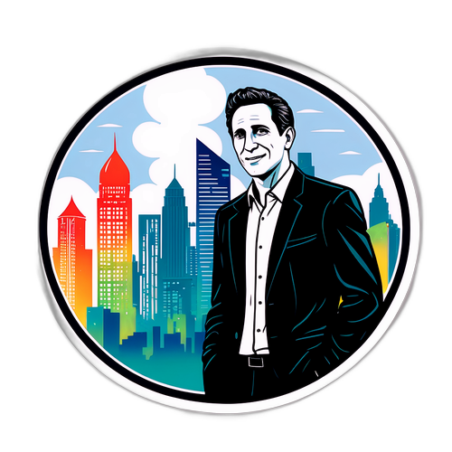 Entrepreneurial Confidence: Daniel Lurie Against a City Skyline