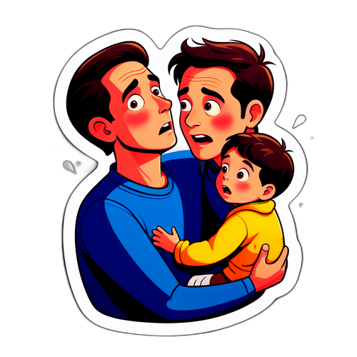 父亲给孩子讲述半不朽的故事