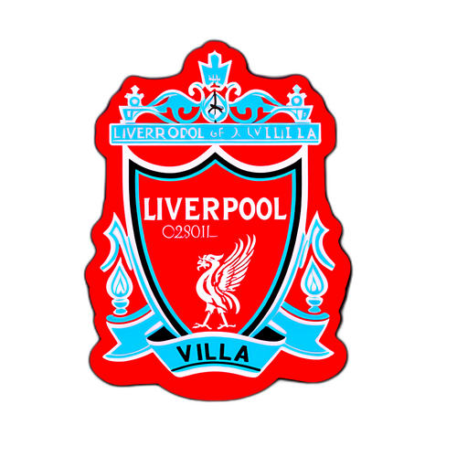 利物浦對阿士東維拉的貼紙設計