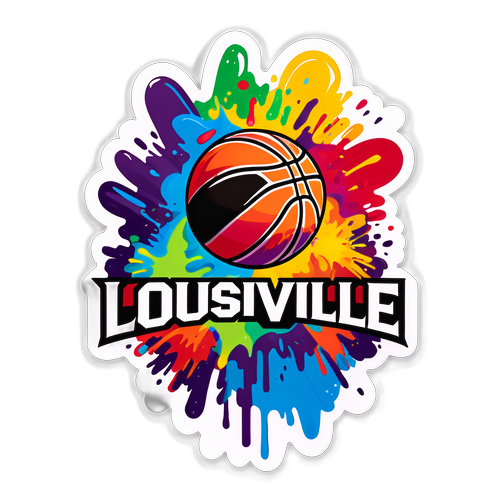 Louisville Basketball Vibrant Sticker