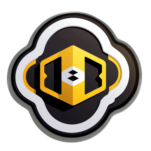 Autocollant Binance avec éléments graphiques de la technologie blockchain