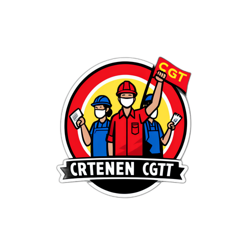 Sticker CGT en Manifestación